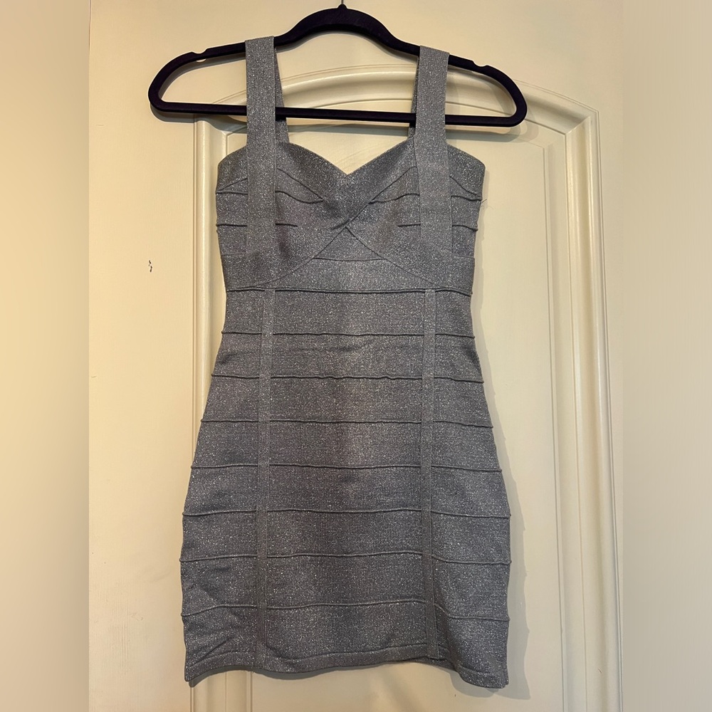 Dress Forever 21 Silver Bandage Dress S